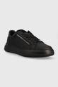 Usnjene superge Calvin Klein Low Top Lace Up Zip črna