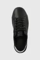 μαύρο Δερμάτινα αθλητικά παπούτσια Calvin Klein Low Top Lace Up Lth/br