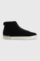 Calvin Klein sneakersy zamszowe High Top Lace Up Sue czarny HM0HM00756.BEH