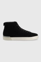 czarny Calvin Klein sneakersy zamszowe High Top Lace Up Sue Męski