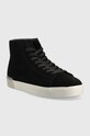 Calvin Klein sneakersy zamszowe High Top Lace Up Sue HM0HM00756.BEH czarny AW22