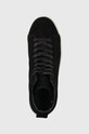 Calvin Klein sneakersy zamszowe High Top Lace Up Sue czarny HM0HM00756.BEH