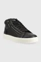Calvin Klein sneakersy skórzane czarny