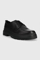 Calvin Klein półbuty skórzane Lace Up Derby HM0HM00662.BEH czarny AW22