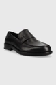 Calvin Klein bőr mokaszin Hardware Loafer Sm Lth fekete