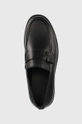 crna Kožne mokasinke Calvin Klein Hardware Loafer Sm Lth