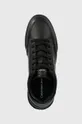 μαύρο Δερμάτινα αθλητικά παπούτσια Calvin Klein Low Top Lace Up Lth