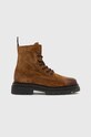 Gant cizme din piele intoarsa Ramzee cu snur maro 25643370.G42