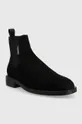 Gant magasszárú cipő velúrból Brockwill fekete