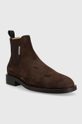 Gant botine din piele intoarsa Brockwill 25653341.G46 maro AW22