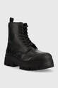 Calvin Klein Jeans trapery skórzane Chunky Combat Laceup YM0YM00478.BDS czarny AW22