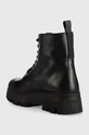 Boty Kožené trapery Calvin Klein Jeans Chunky Combat Laceup YM0YM00478.BDS černá