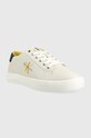 Calvin Klein Jeans bőr sportcipő Classic Cupsole Laceup Low YM0YM00491.BDS szürke AW22