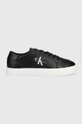 crna Kožne tenisice Calvin Klein Jeans Classic Cupsole Laceup Low LACE UP Muški