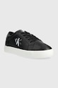 Calvin Klein Jeans sneakersy skórzane Classic Cupsole Laceup Low YM0YM00491.BDS czarny AW22