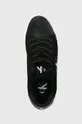 μαύρο Σουέτ αθλητικά παπούτσια Calvin Klein Jeans Classic Cupsole Laceup Low Su