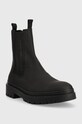 Kožené kotníkové boty Calvin Klein Jeans Combat High Chelsea YM0YM00473.BDS černá AW22