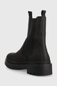 Boty Kožené kotníkové boty Calvin Klein Jeans Combat High Chelsea YM0YM00473.BDS černá