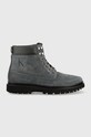 Calvin Klein Jeans trapery Lug Mid Laceup Boot Hike skóra zamszowa niebieski YM0YM00270.PRC