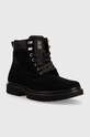 Calvin Klein Jeans velúr bakancs Lug Mid Laceup Boot Hike YM0YM00270.BDS fekete AW22