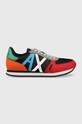 Sneakers boty Armani Exchange imitace kůže vícebarevná XUX017.XCC68.M210