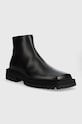 Trussardi buty skórzane Zephyr Ankle 77A00447.2P000194.K299 czarny AW22