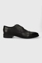 Geox półbuty skórzane U GLADWIN eleganckie czarny U024WB.00043.C9999