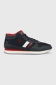 Sneakers boty U.S. Polo Assn. Nobil imitace kůže námořnická modř NOBIL008M.BTY1.DBL007