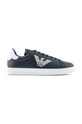 Emporio Armani sneakersy skórzane granatowy X4X554.XF663.00120