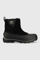 Sorel stivali Buxton Pull On pelle scamosciata nero 1760171010