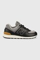New Balance sneakersy skórzane ML574EX2 skóra zamszowa czarny ML574EX2