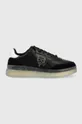 μαύρο Δερμάτινα αθλητικά παπούτσια Karl Lagerfeld Ανδρικά
