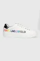 biały Karl Lagerfeld sneakersy skórzane MAXI KUP KL52226.01M Męski