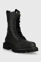 Členkové topánky Rains Palladium x 22600 Show Combat Boot čierna