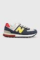 Sneakers boty New Balance Ml574dvr semišová kůže námořnická modř ML574DVR