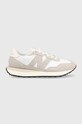 New Balance sneakers din piele MS237SE piele întoarsă gri MS237SE