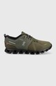 On-running running shoes Cloud Waterproof synthetic green 599884