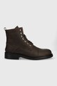 Guess trzewiki skórzane Arco Lace Up skóra licowa brązowy FM8ALU.LEA10.BROWN