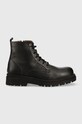 Guess trapery skórzane skóra licowa czarny FM8PIS.LEA10.BLACK