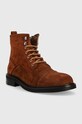 Semišové topánky Guess Arco Lace Up FM8ALU.SUE10.COFFE hnedá AW22