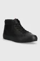 Δερμάτινα αθλητικά παπούτσια Tommy Hilfiger μαύρο