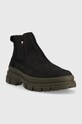 Tommy Hilfiger magasszárú cipő velúrból FM0FM04190.BDS fekete AW22