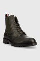 Δερμάτινα μποτάκια Tommy Hilfiger FM0FM04204.MR9 πράσινο AW22