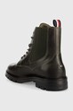 Παπούτσια Δερμάτινα μποτάκια Tommy Hilfiger FM0FM04204.MR9 πράσινο
