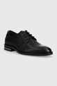 Kožené polobotky Tommy Hilfiger Signature Hilfiger Lth Shoe FM0FM04216.BDS černá AW22