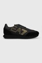 EA7 Emporio Armani sneakers din piele Vintage negru X8X101.XK257.M701