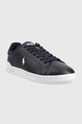 Polo Ralph Lauren sneakersy skórzane Hrt Ct II 809845109008.410 granatowy AW22