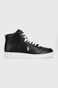 Polo Ralph Lauren sneakersy skórzane Polo Crt czarny 809877680002.001