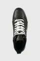 μαύρο Δερμάτινα αθλητικά παπούτσια Polo Ralph Lauren Polo Crt