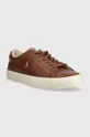Polo Ralph Lauren sneakers in pelle LONGWOOD marrone
